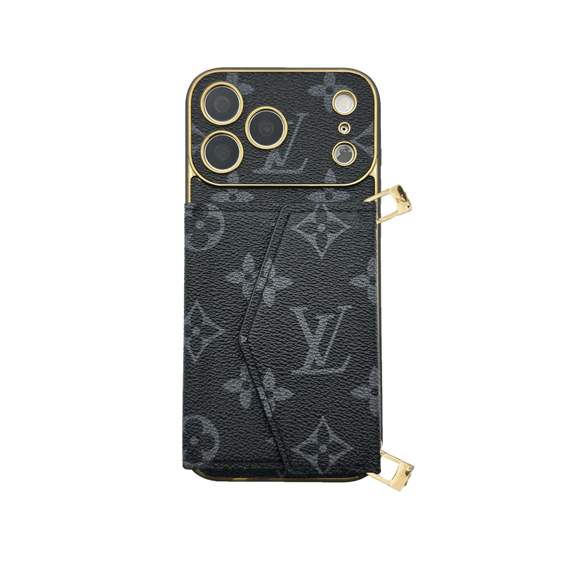 Premium Monogram iPhone Case With Wallet And Crossbody Strap For iPhone 17 Series-CYLV126