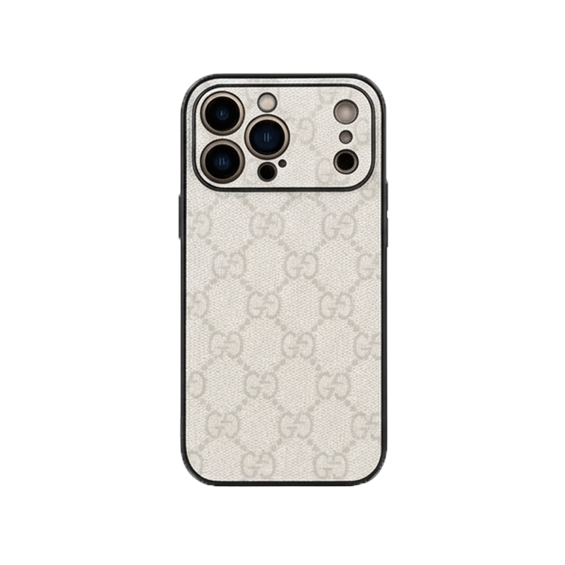 Luxury Leather GG iPhone Case For iPhone 17 Series Brown -CYGG131