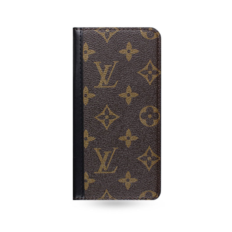 Premium Leather Monogram iPhone Case with Card Slot and Coin Pocket Big Printing-CFHYL2502