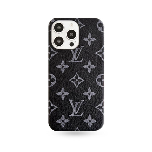 Leather Monogram iPhone Case Black Printing -MSK251807