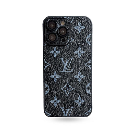 Leather Monogram iPhone Case With Lens Protection Black Printing -CEK251736