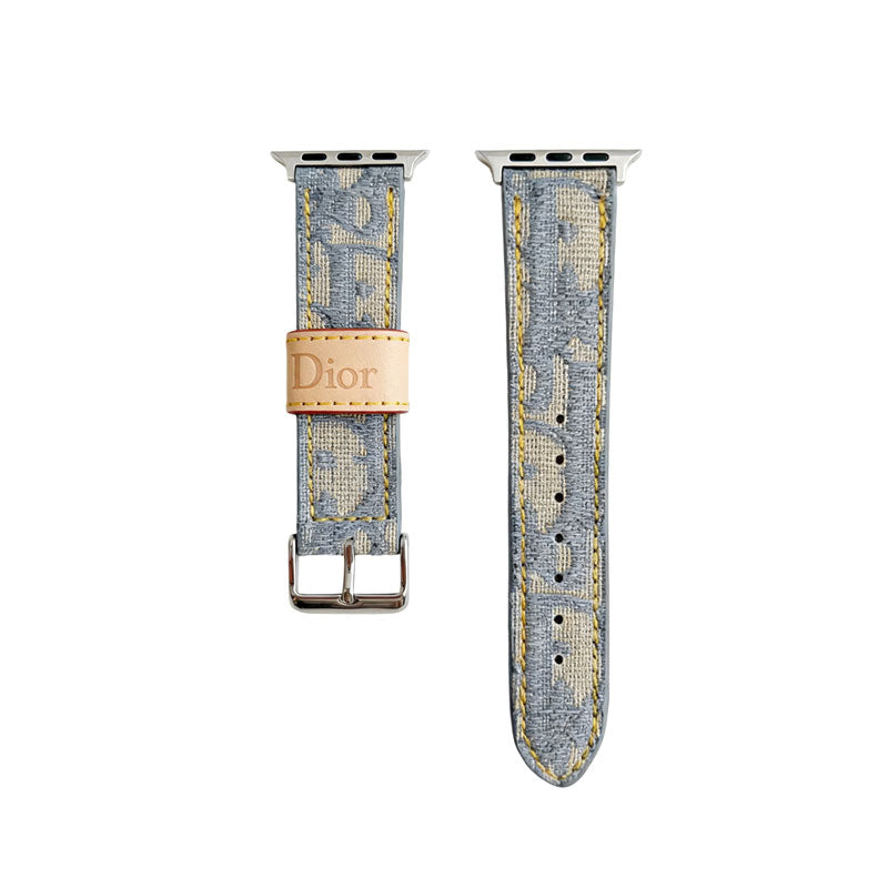 Leather CD Apple Watch Band Black-CYCD099