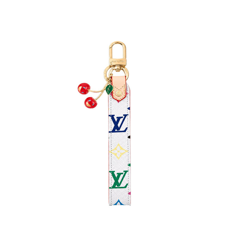 Monogram Colored Leather Key Strap-CYLV212