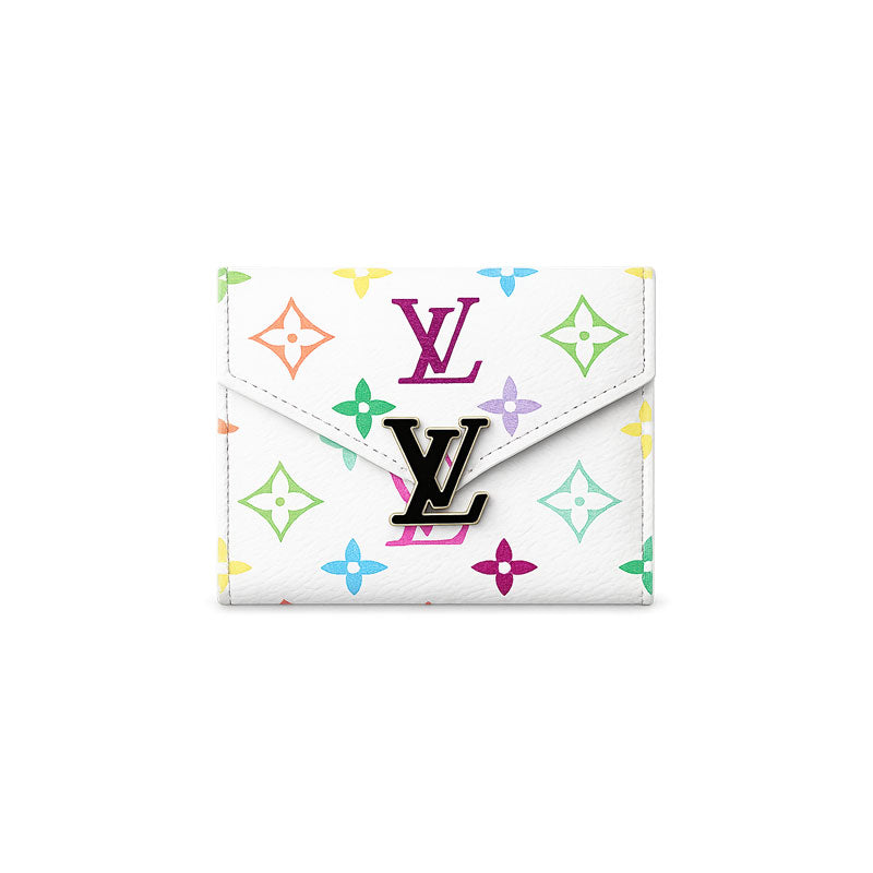 Leather Monogram Card Wallet-CYLV174