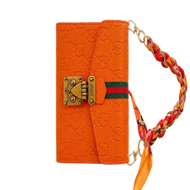Leather GG iPhone Case With Flip Wallet-CYGG179