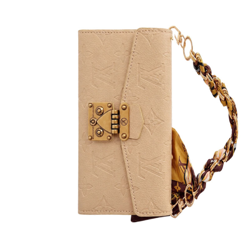 High-quality Leather Monogram iPhone Case With Flip Wallet-CYLV178