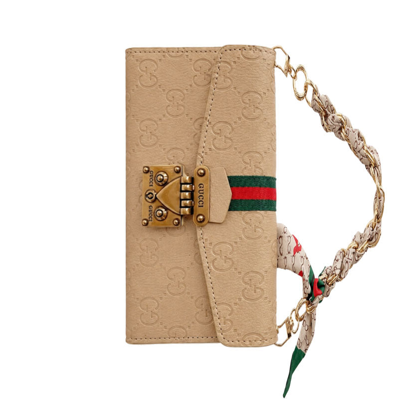 Leather GG iPhone Case With Flip Wallet-CYGG179