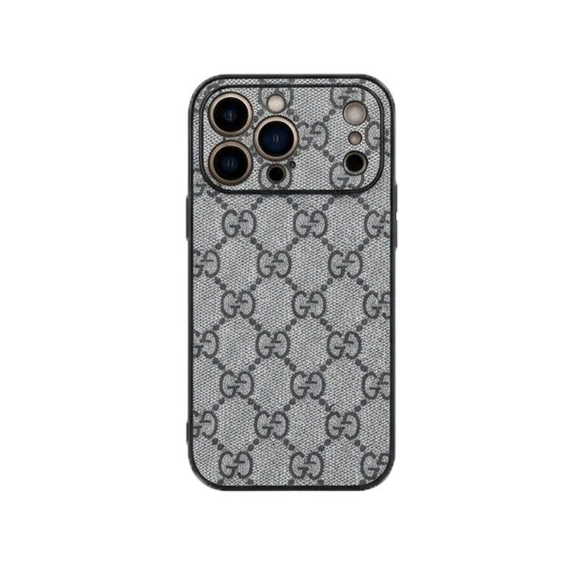 Luxury Leather GG iPhone Case For iPhone 17 Series Brown -CYGG131