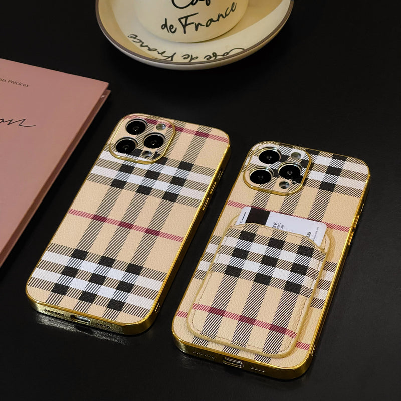 Leather BB iPhone Case-With Card Holder-CKK241350