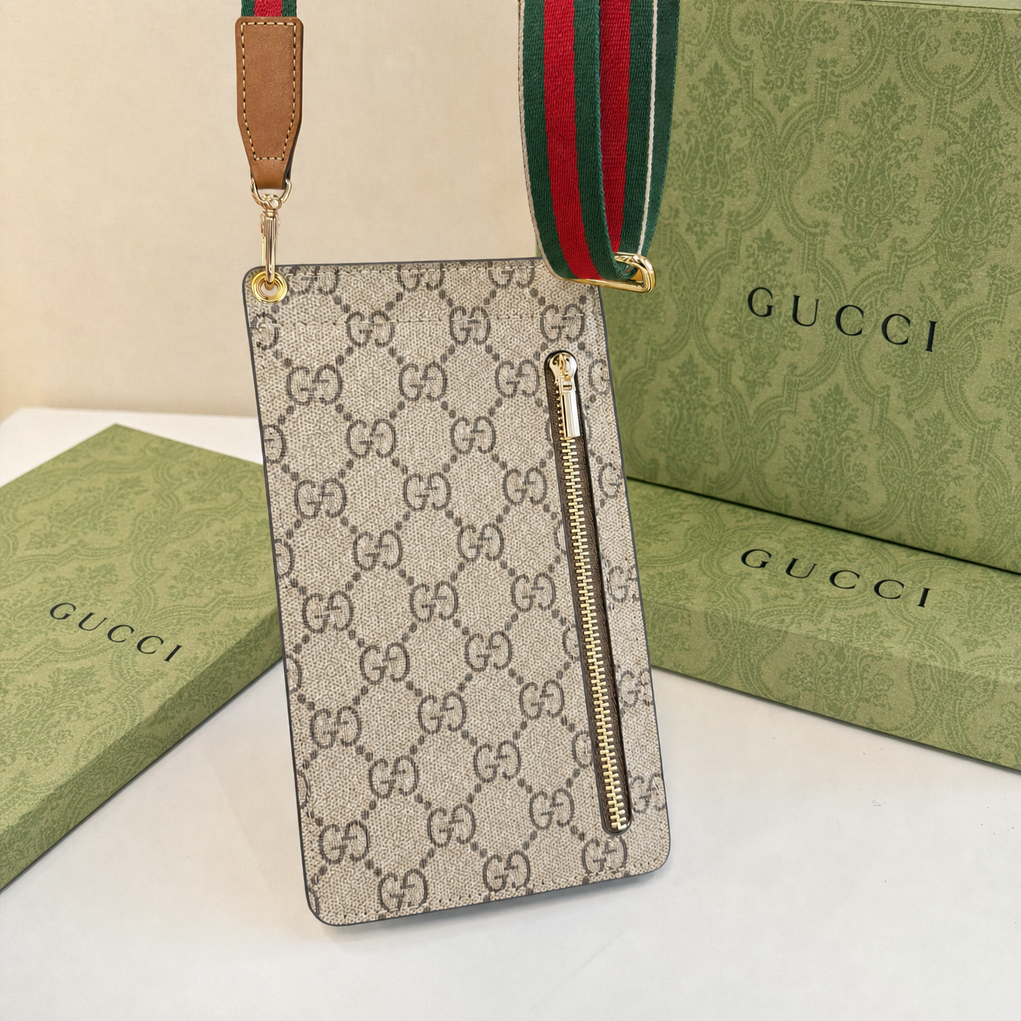 Premium Leather GG Crossbody Phone Bag-CYGG203