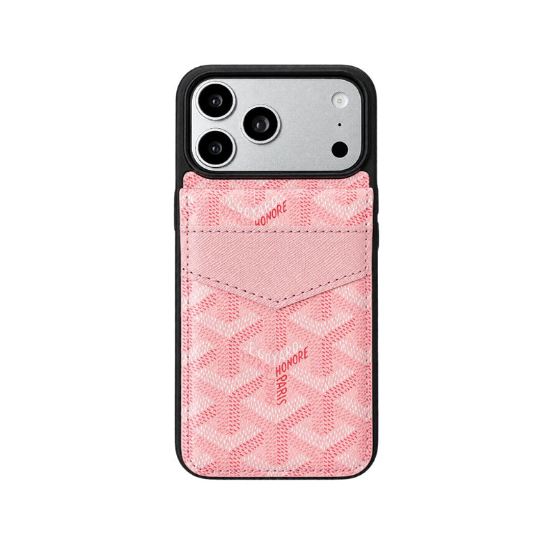 Luxury Leather GD iPhone Case With Card Holder For iPhone 17 Series-CYGD218