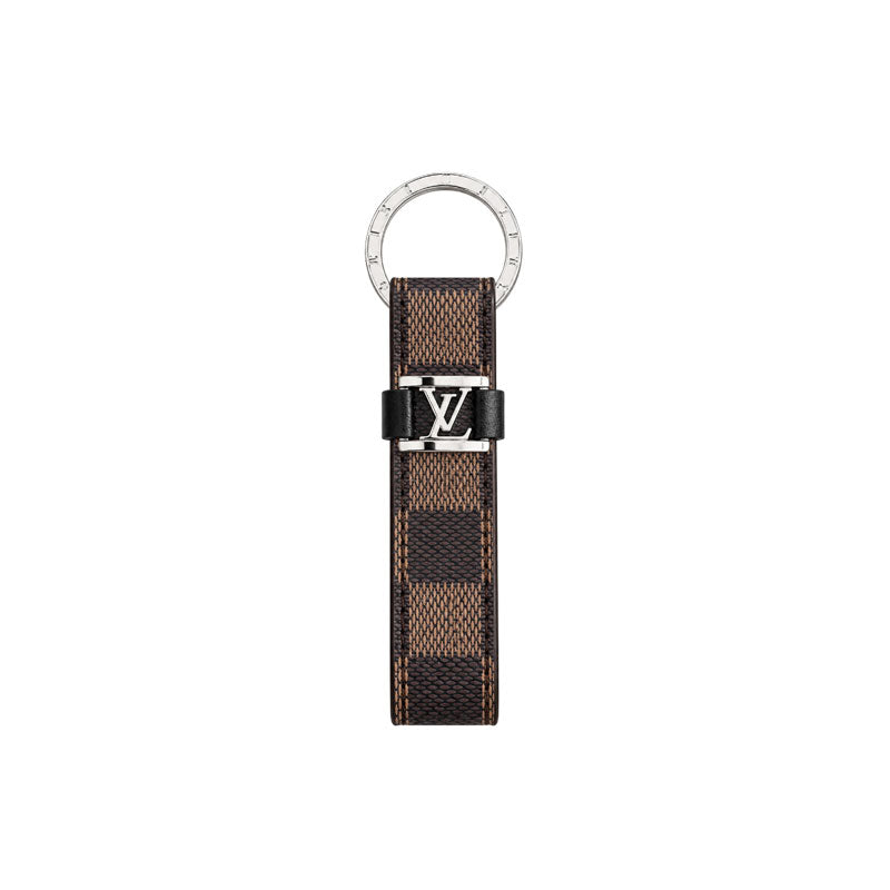Leather Monogram Key Ring Bag Charm-CYLV221