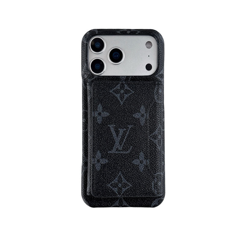 Leather Monogram iPhone Case With Wallet For iPhone 17 Series-CYLV136