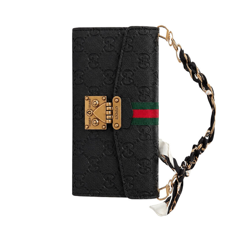 Leather GG iPhone Case With Flip Wallet-CYGG179