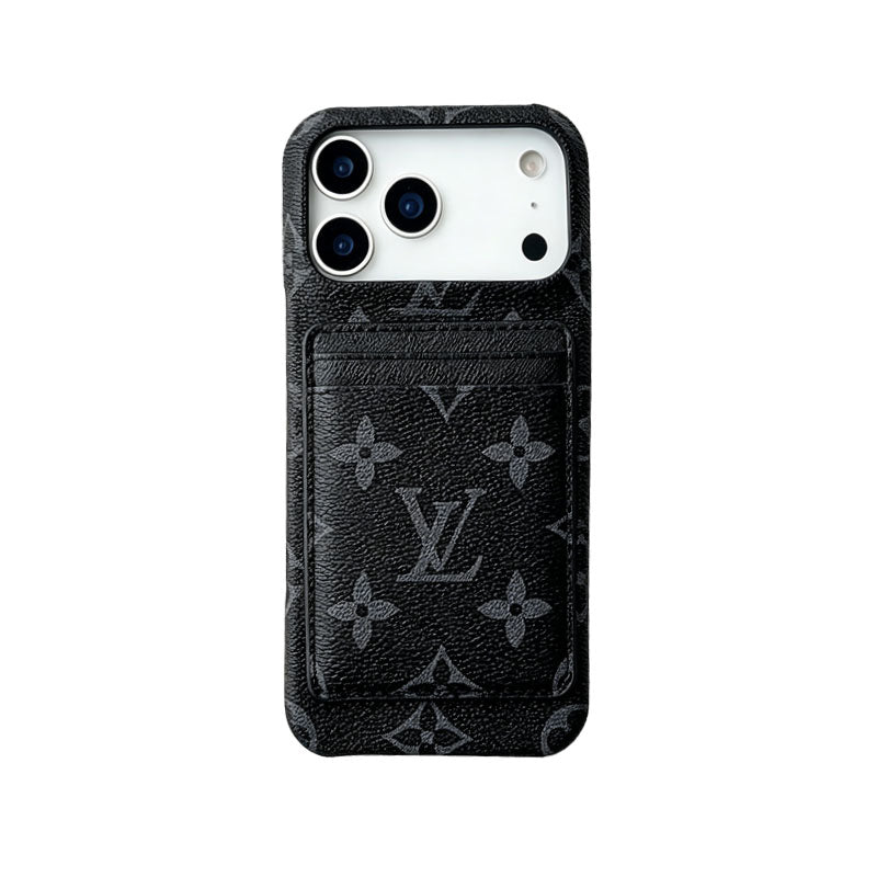 High-quality Monogram iPhone Case With Card Holder For iPhone 17 Series-CYLV138