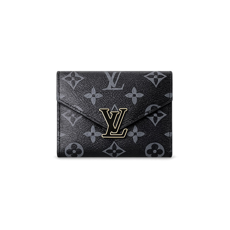 Leather Monogram Card Wallet-CYLV174