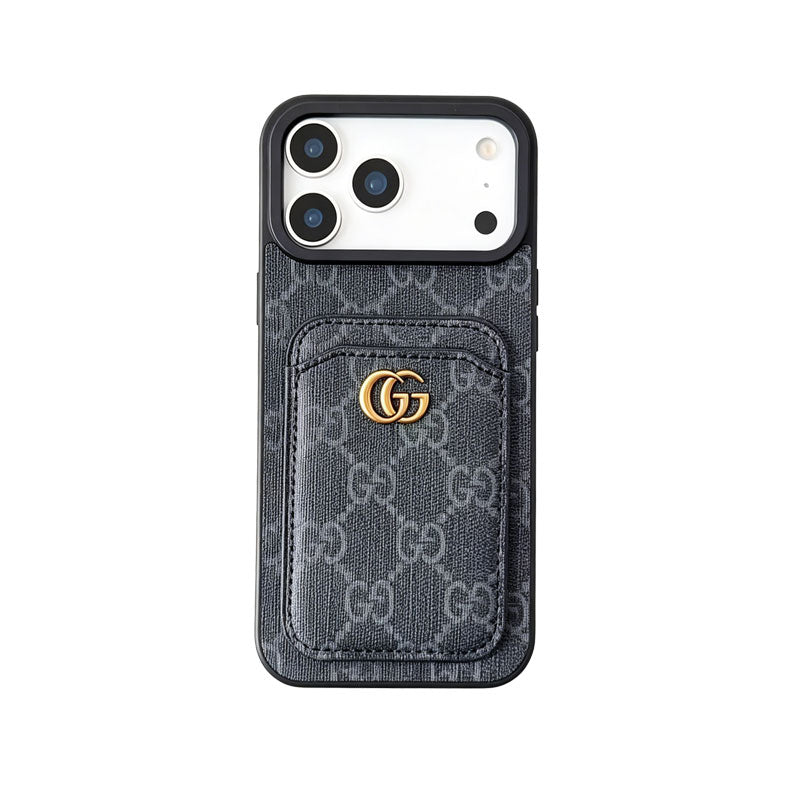 Classic GG iPhone Case With Card Holder For iPhone 17 Series-CYGG140