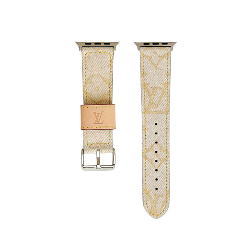 Classic Monogram Apple Watch Band Blue-CYLV103