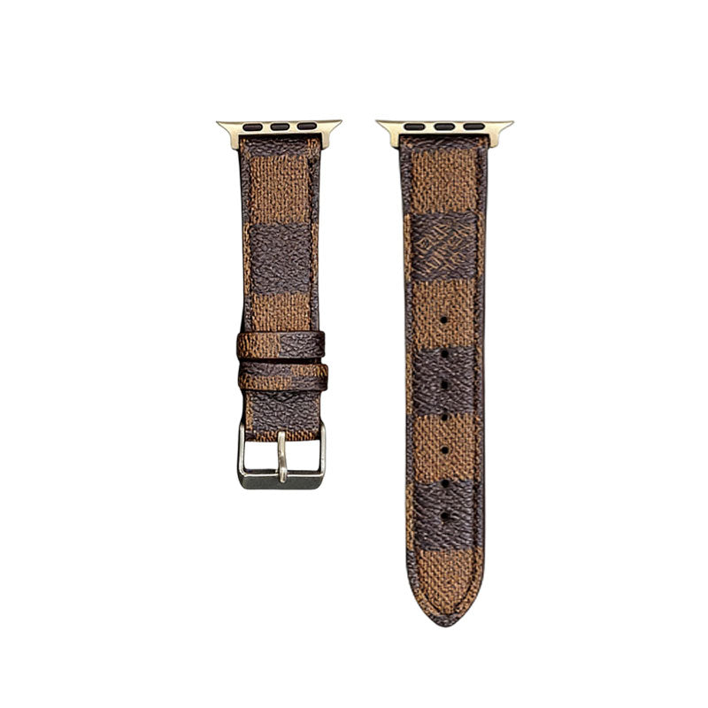 Leather Monogram Apple Watch Band Small Printing-CYLV105