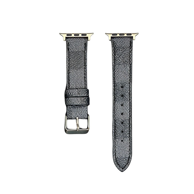 Leather Monogram Apple Watch Band Small Printing-CYLV105