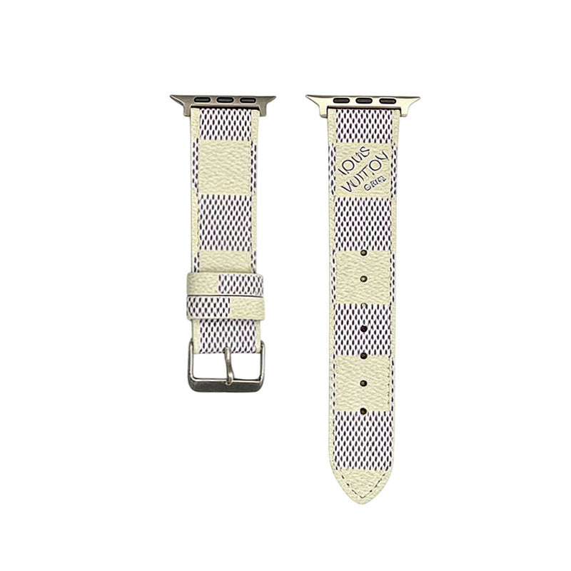 Leather Monogram Apple Watch Band Small Printing-CYLV105