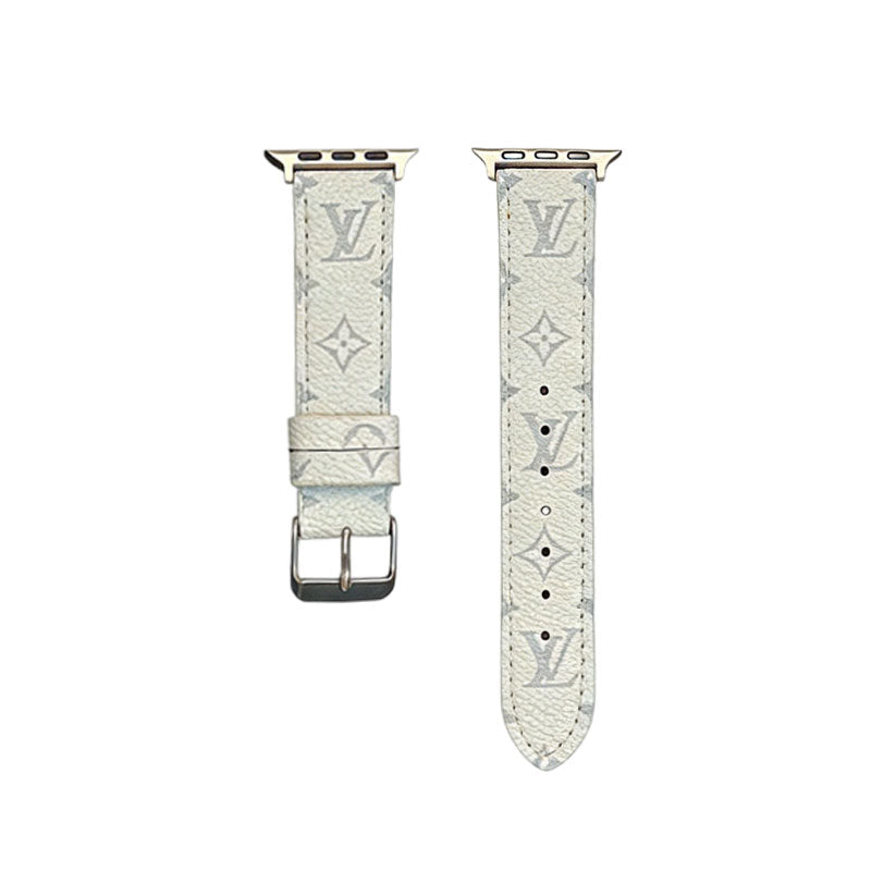 Leather Monogram Apple Watch Band Small Printing-CYLV105