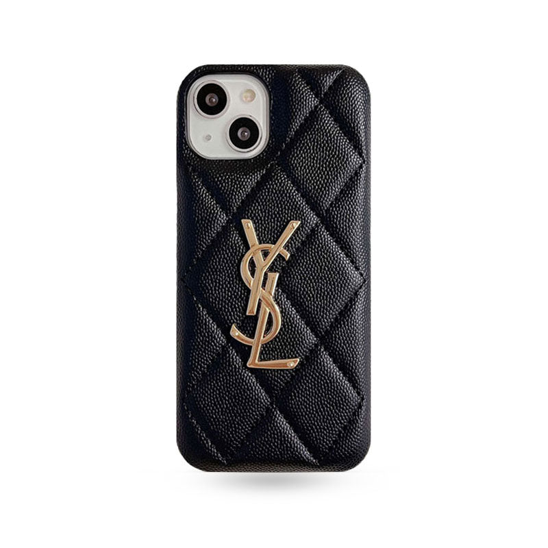 Classic YL iPhone Case Leather Black-LXP241442