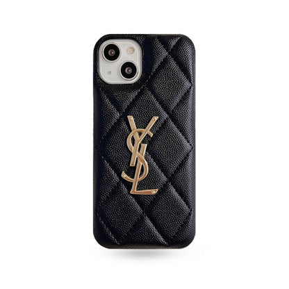 Classic YL iPhone Case Leather Black-LXP241442
