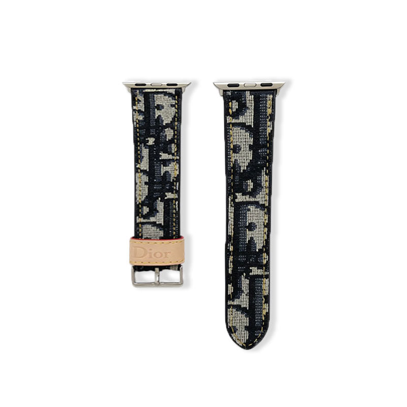 Leather CD Apple Watch Band Black-CYCD099