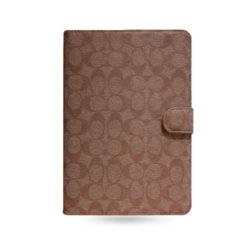 Premium Leather Monogram  iPad Case Coffee-CYLV110