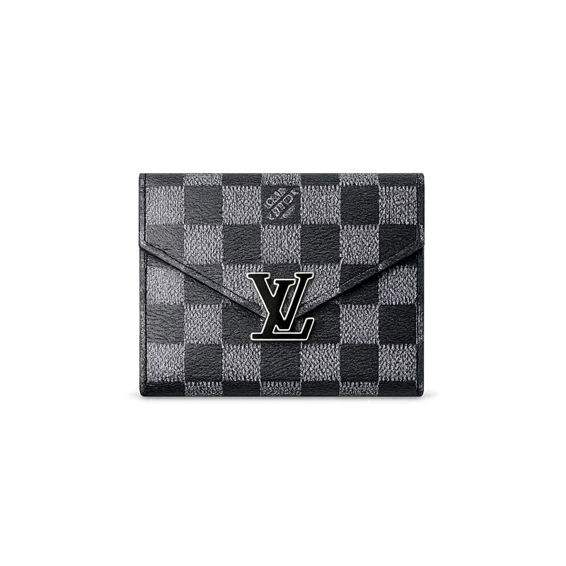 Leather Monogram Card Wallet-CYLV174