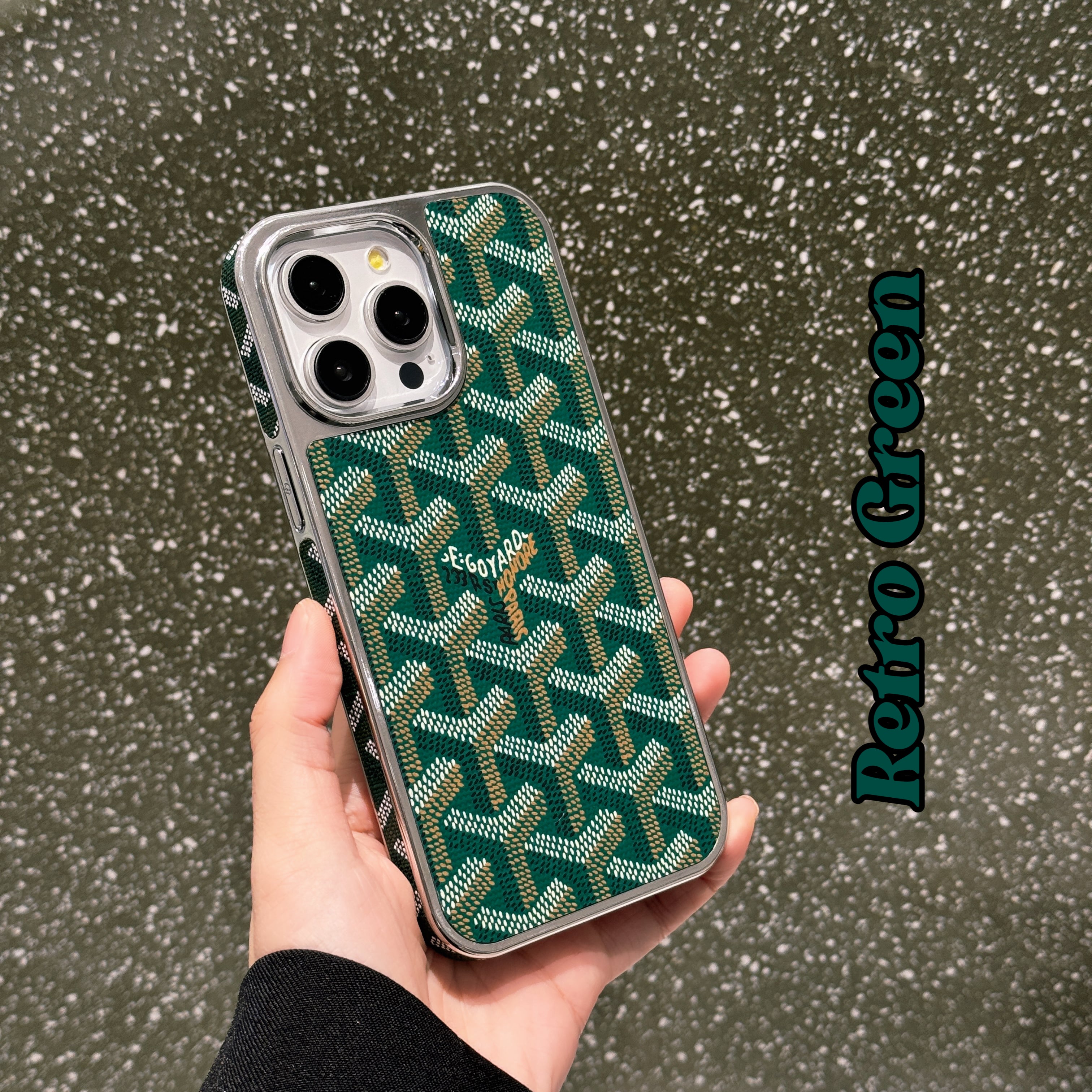 GD iPhone Case Leather Green-DDK240606