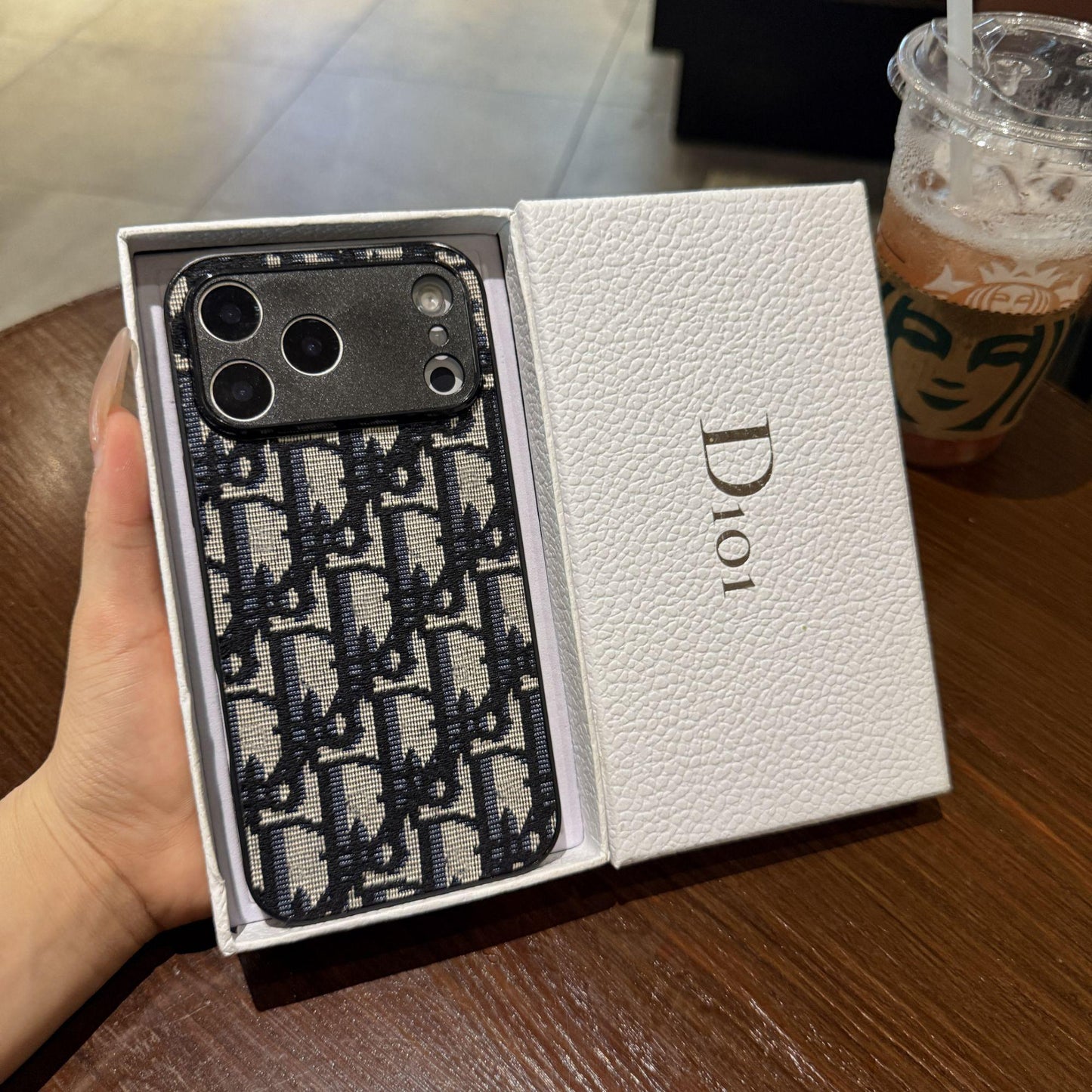 Leather CD iPhone Case With Lens Protection For iPhone 17 Series Black-WBK251023