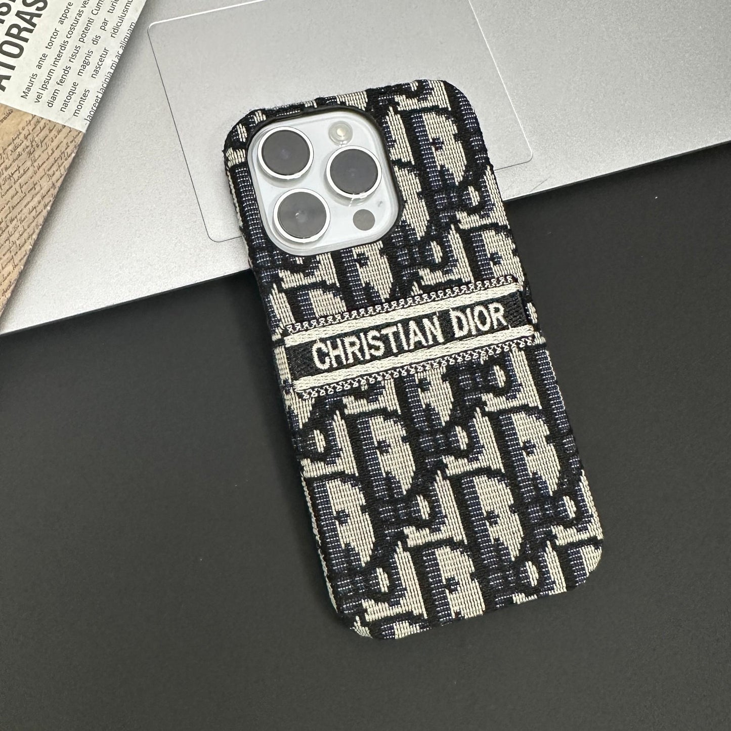 Fabric Art CD iPhone Case Black-YDL251023