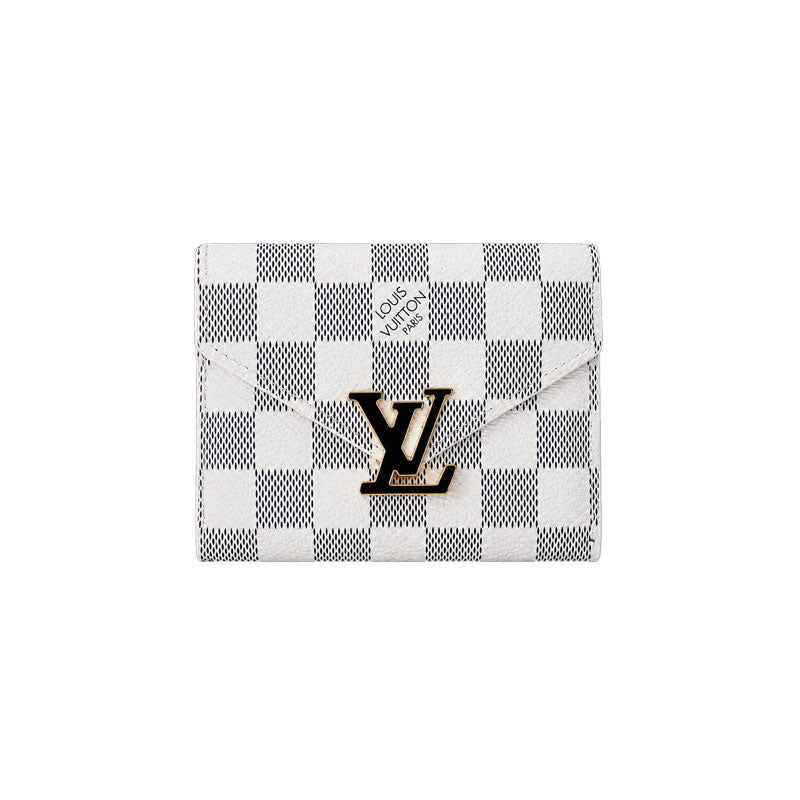 Leather Monogram Card Wallet-CYLV174