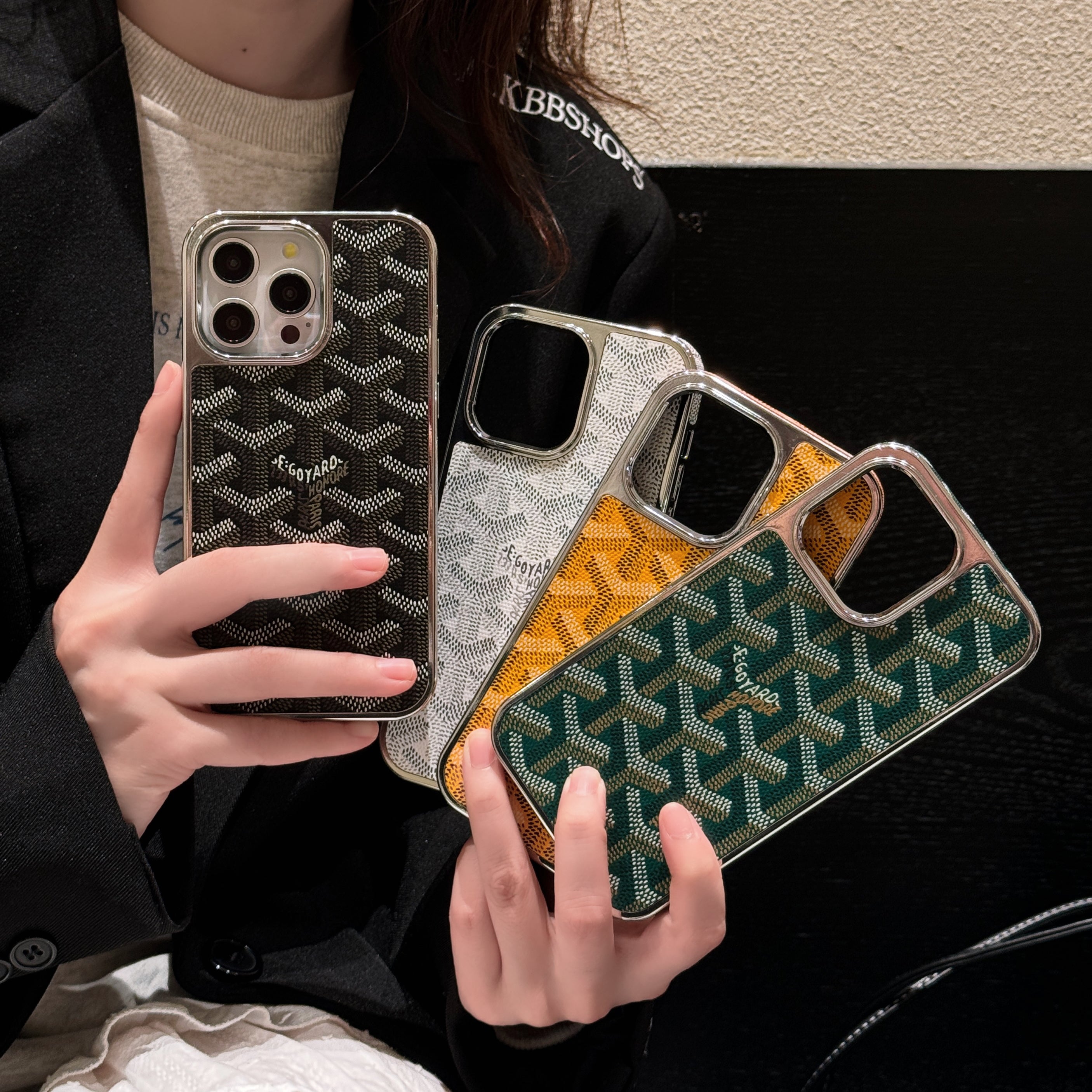 GD iPhone Case Leather Green-DDK240606