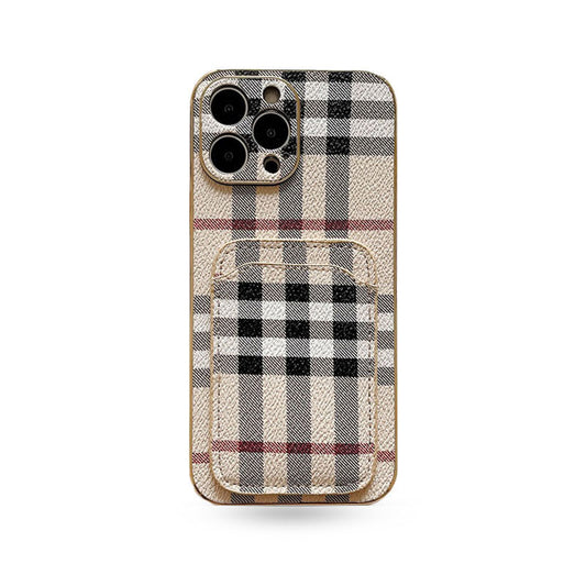 Leather BB iPhone Case-With Card Holder-CKK241350