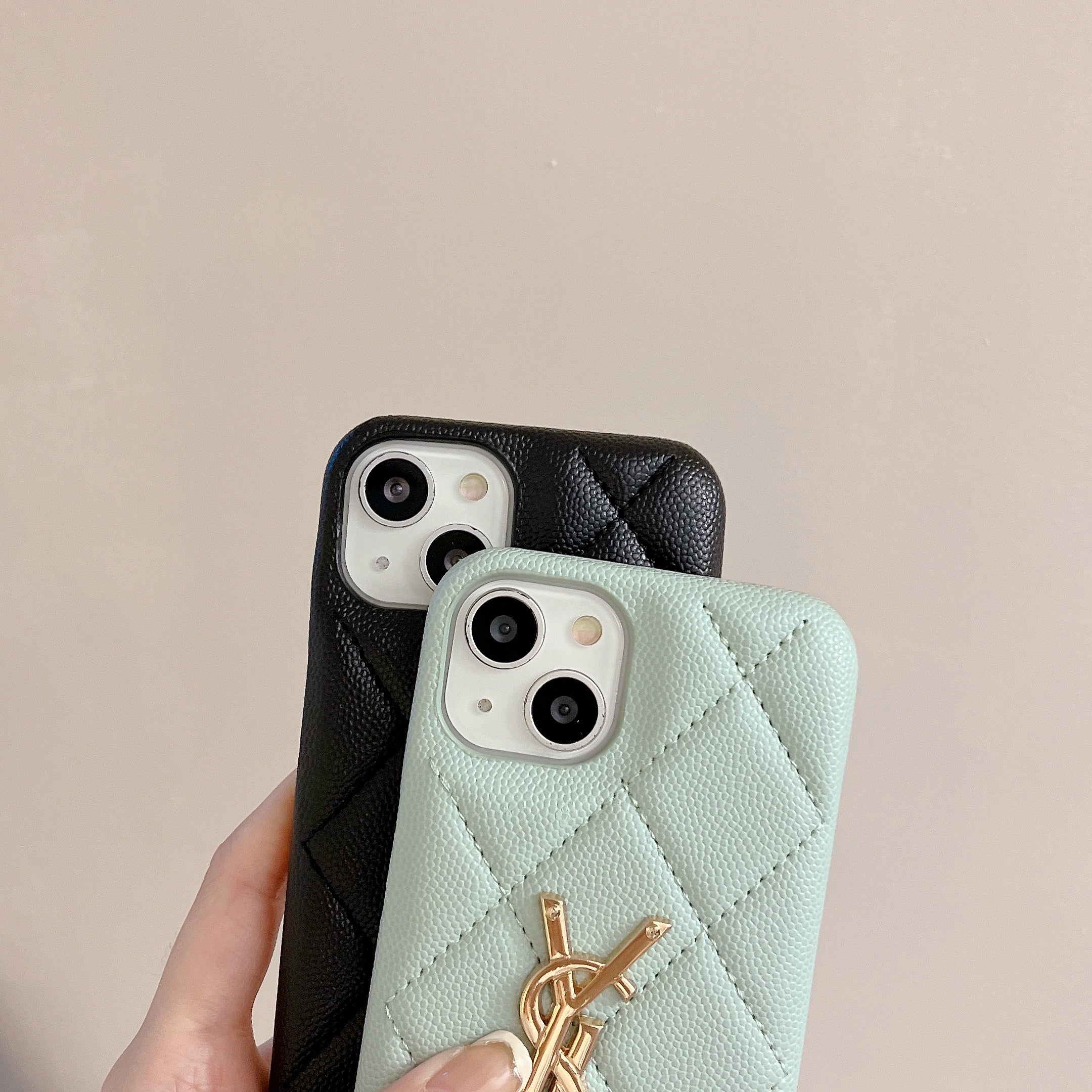Classic YL iPhone Case Leather Black-LXP241442