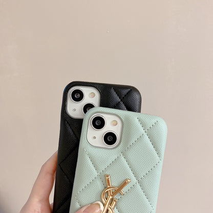 Classic YL iPhone Case Leather Black-LXP241442