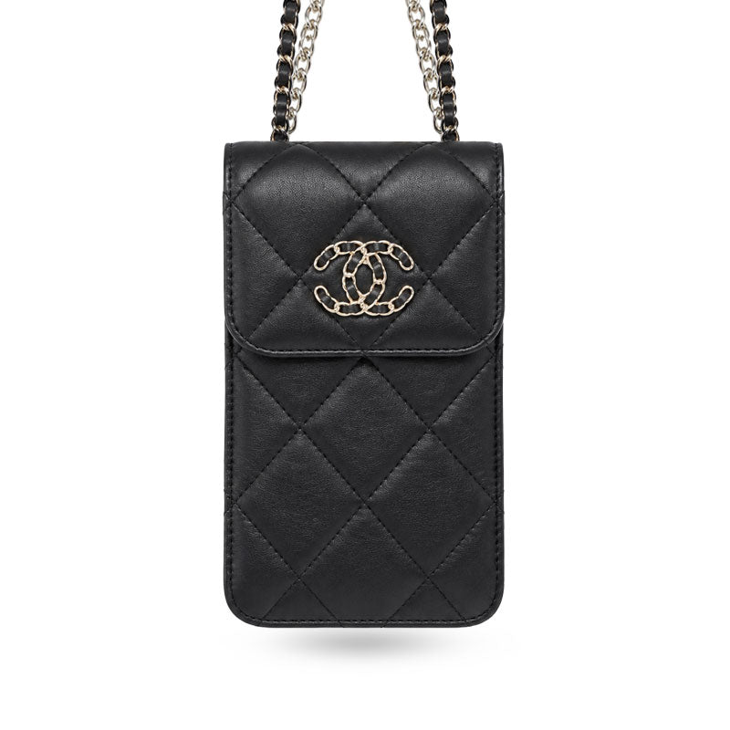 Elegant Leather CC Crossbody Phone Bag-CYCC188