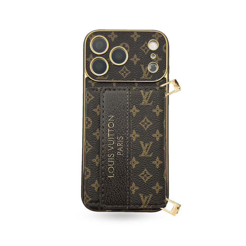 Classic Monogram iPhone Case With Wallet And Crossbody Strap For iPhone 17 Series-CYLV135
