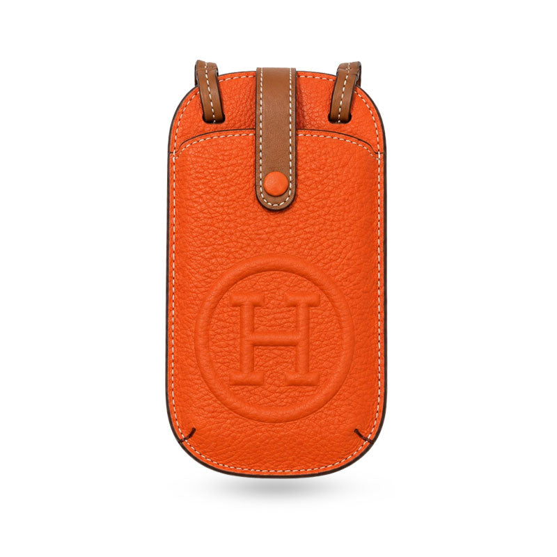 Elegant Leather H Crossbody Phone Purse-CYH157
