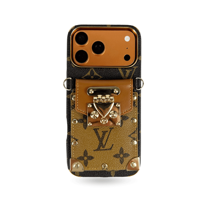 Classic Monogram iPhone Case With Wallet And Crossbody Strap For iPhone 17 Series Brown-CYLV130