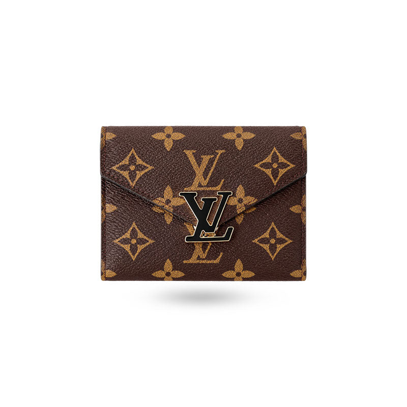 Leather Monogram Card Wallet-CYLV174