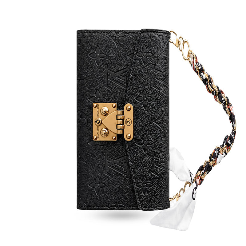 High-quality Leather Monogram iPhone Case With Flip Wallet-CYLV178