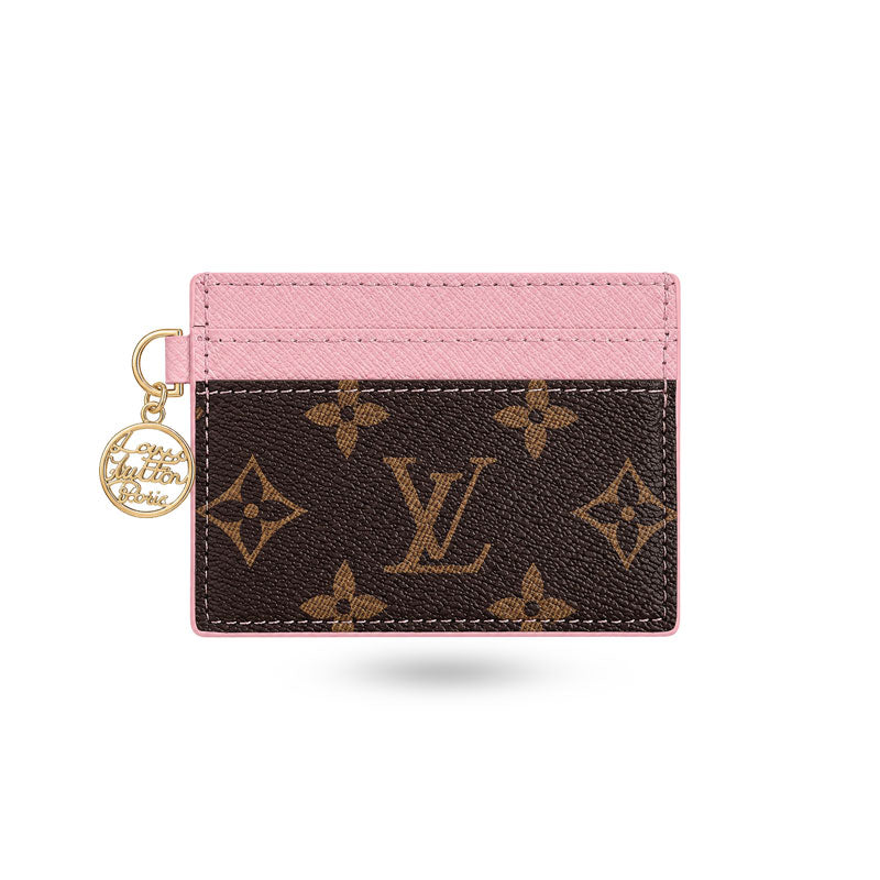Classic Leather Monogram  Card Wallet-CYLV199
