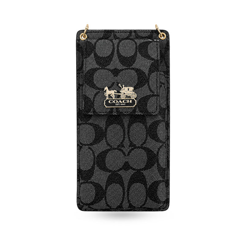 Elegant Leather CH iPhone Case With Wallet And Crossbody Strap For iPhone 17 Series-CYCH177