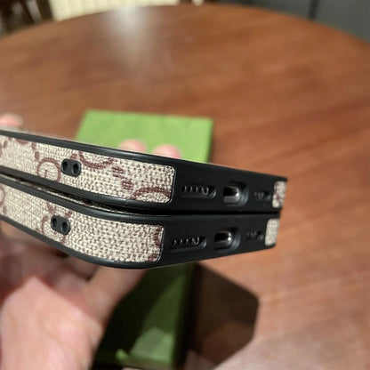 Leather GG iPhone Cases With Lens Protection-GGK251809