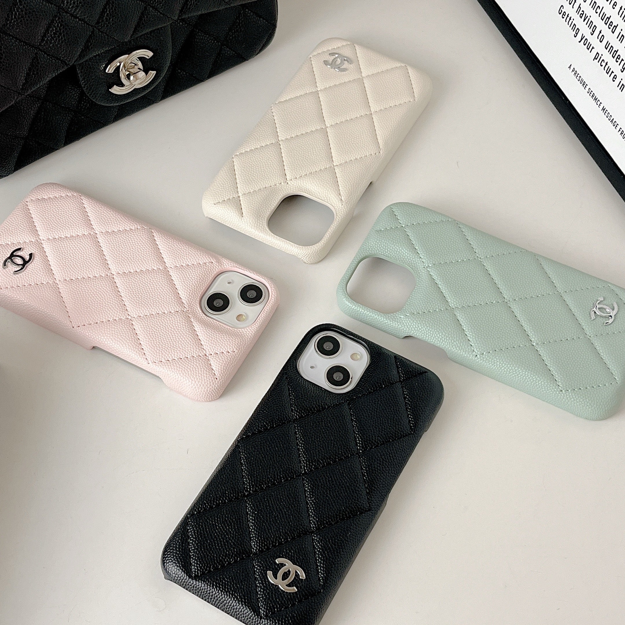 Classic Leather CC iPhone Case Pink -ZKK251023