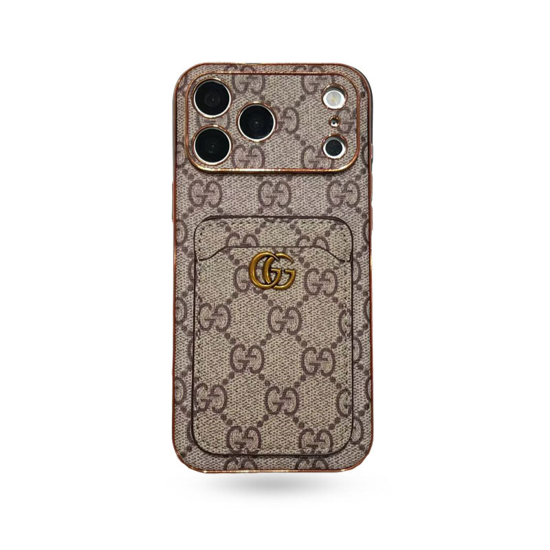 High-quality  GG iPhone Case With Card Holder For iPhone 17 Series-CYGG209